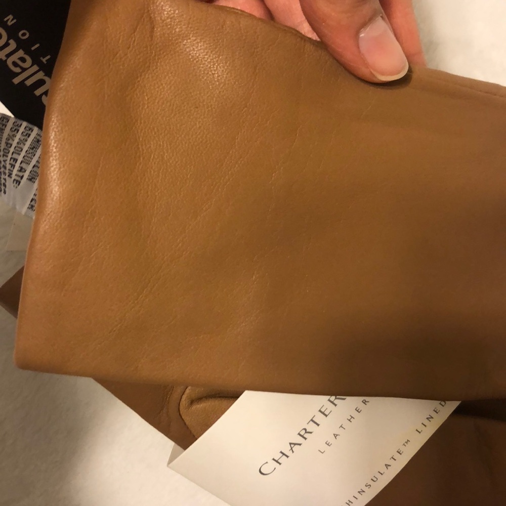 Charter Club Women Leather Gloves Almond - Picture 8 of 9